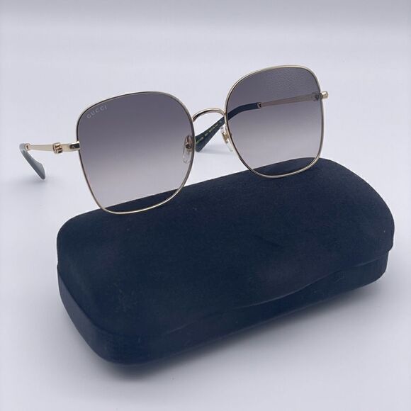 BRAND NEW GUCCI GG1143S 001 Gold/Grey Women Sunglasses main image 8